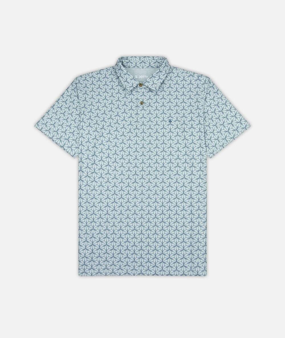 NEW JETTY men's bunker polo shirt in light blue